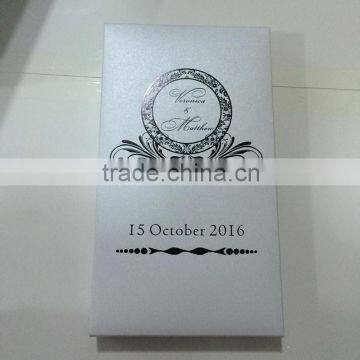 Thailand Style White Luxury Silk Invitation Box With Beautiful Brooch Quality Choice photo-3