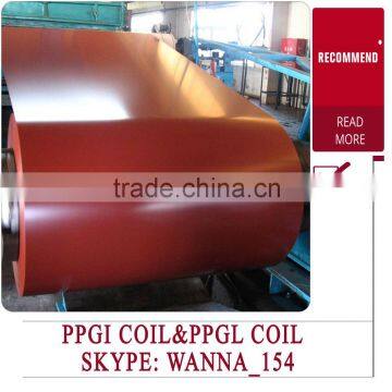 Prepainted GI steel coil / PPGI / color coated galvanized steel sheet in coil