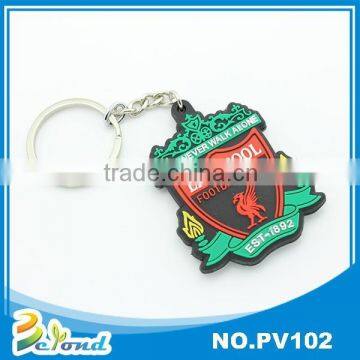 Fashion design pvc custom promotional gifts keyring