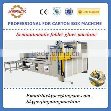 carton box forming machine /semiautomatic Carton box folder gluer machine
