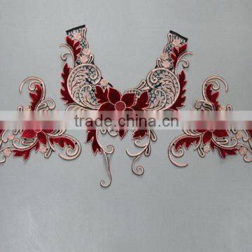 Top level new products flat oval lace pearl lace collar