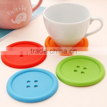 Silicone thicken cup mat in thickness 0.5cm with candy color