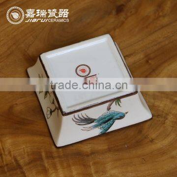 Korean Pure Hand Painted Ceramic Popcorn Bowl photo-6