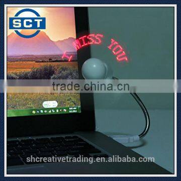 USB Powered LED Programmable Display Message Fan Digital Portable DIY Customization Advertising Cooling Fan Red Led