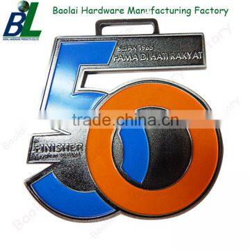 Customized finisher Traditional Numerical Medal with color filling