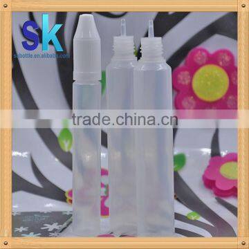 2015 new 30ml unicorn bottle pen shape PE e liquid plastic bottle in stock