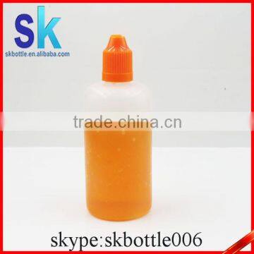 PE 100ml plastic dropper bottle with childproof cap