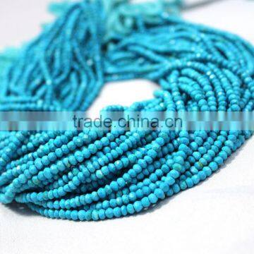 AAA QUALITY TURQUOISE FACETED RONDELLE LOOSE GEMSTONE BEADS photo-3