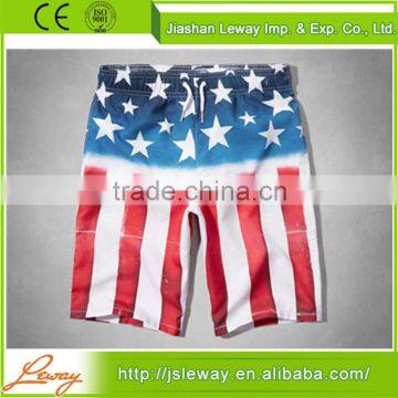 100 polyester american flag couple beach volleyball shorts wholesale