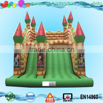 Backyard inflatable medieval small slide for sale