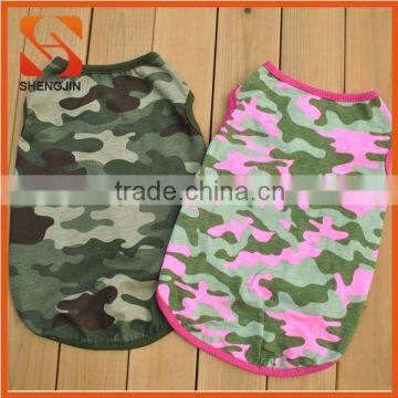 SJ-L6044 Fashion summer pet cotton T shirts camouflage dog clothes