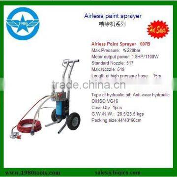 007D airless paint tool with CE SAA EMC HS code 84243000, 8424891000