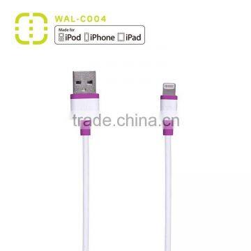 for iPhone 5 iPhone 6 original mfi certified 8 pin pvc injection data charging cable