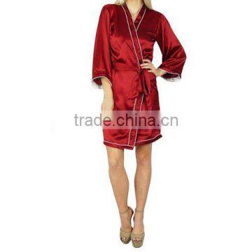 SIlk Short Kimono Women Sexy Nighty Robe inimates silky nighty