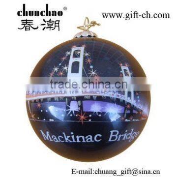 inside painted glass ornament ball for christmas decoration