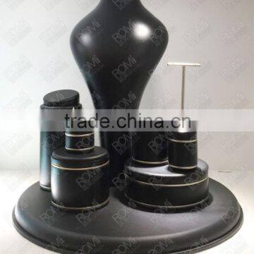 highend black jewelry window display stand