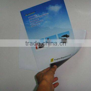 magnetic pvc pocket,magnetic sheet backed,clear front,round corner