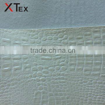 Wholesale Bulk Crocodile Pattern Imitation Leather Fabric,leather Hides With Non-woven Fabric for Sofa,chair,seat ,cushion Cover photo-2