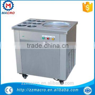 Double Compressor Double Flat Pans Fry Ice Cream Machine photo-2