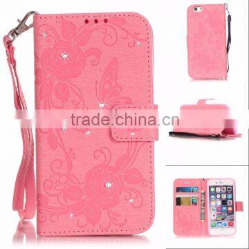 For Iphone Case Diamond Butterfly Wallet Leather Case for Iphone 6s 4.7'' 5.5'' photo-4