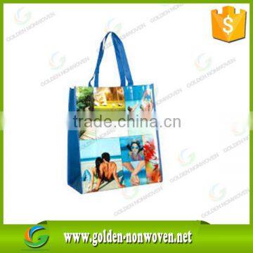 Wholesale Reusable PP Nonwoven laminated Bag/non woven shopping bag/lamination cover non-woven grocery bag