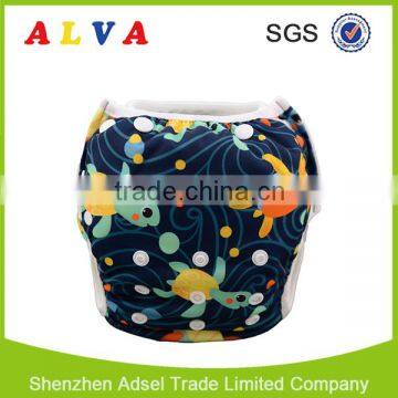 Alva New Turtle Pattern of Baby Swim Diaper Reusable Swimming Diaper photo-2