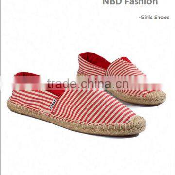 Girls Fashion Strip Canvas Shoes photo-2