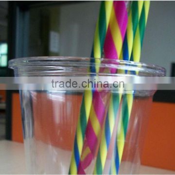 wide plastic drinking straw, plastic colorful straw