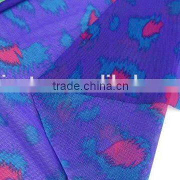 Blue Red Mesh Spandex Nylon 4070 Elastic Print Fabric Used Clothing photo-6