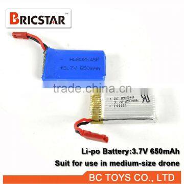 Hot sale best price lipo rechargeable baterry 3.7V 650mAh for wholesale