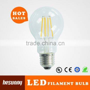 360 degree A60 4W dimmable led filament bulb