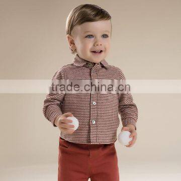 DB2762 dave bella 2015 autumn baby boys fashionable shirt cotton shirt baby tops baby shirts boutique clothes