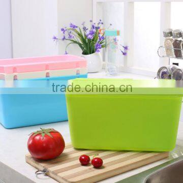 promotional plastic storage box/colorful storage basket/kitchen storage basket/bathroom rattan basket/fruit basket