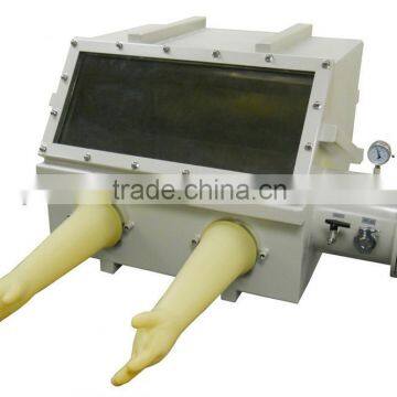 Vacuum glove box with vacuum gauge &flange