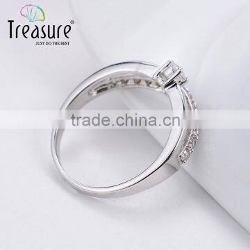 Latest Model Fashion Jewellry Diamond Silver Ring Crystal Jewelry for Girl photo-3