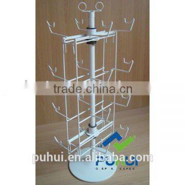 metal rotating counter mugs rack for promotion