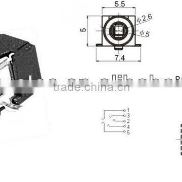 2.5mm phone jack connector