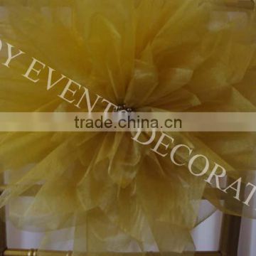 YHC#116 handmade artificial flower with metal stamen events banquet wedding chair cover table cloth