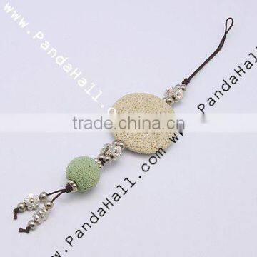 Lava Mobile Decorations, Beige, Size: about 160mm long(HJEW-G001-1)