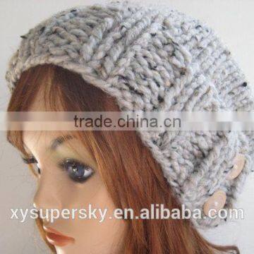 J001 Women fashion chunky Custom winter knitted hat