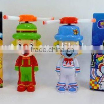 cute clown with music flashing plastic toy windmills stick