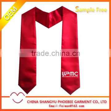 Hot Sell Imprinted Red Academic stoles for Graduation