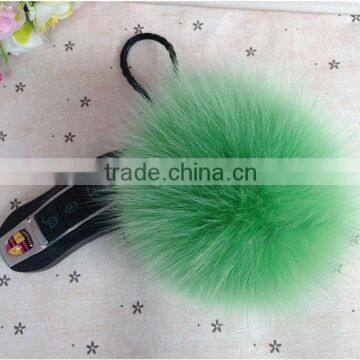 Vogue colorful fox fur pom pom fur balls