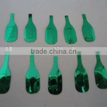 wine bottle foil shape confetti/metallic confetti/foil confetti