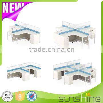 KU-TK6+K3-6 Office Cubicle Workstation Partitions Computer Desk