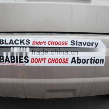 custom printed long time use bumper stickers