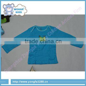 Colorful 100% Cotton Tshirt For Kids Baby Long Sleeve T Shirt 2015