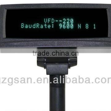 USB VFD 2line customer display/POS customer display with stand (hot sell !)