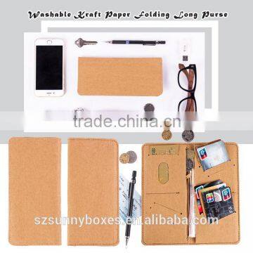 Recycle Waterproof Kraft Paper 10 Cards Wallet Holder