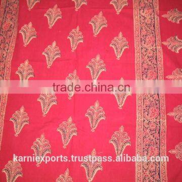 mud dyed new elegant hand made hand block printed cotton bed sheet